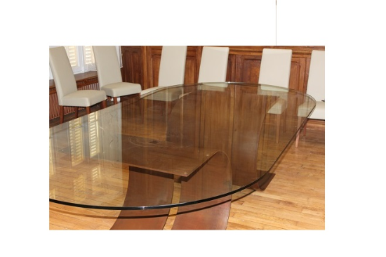 Table en verre sur mesure